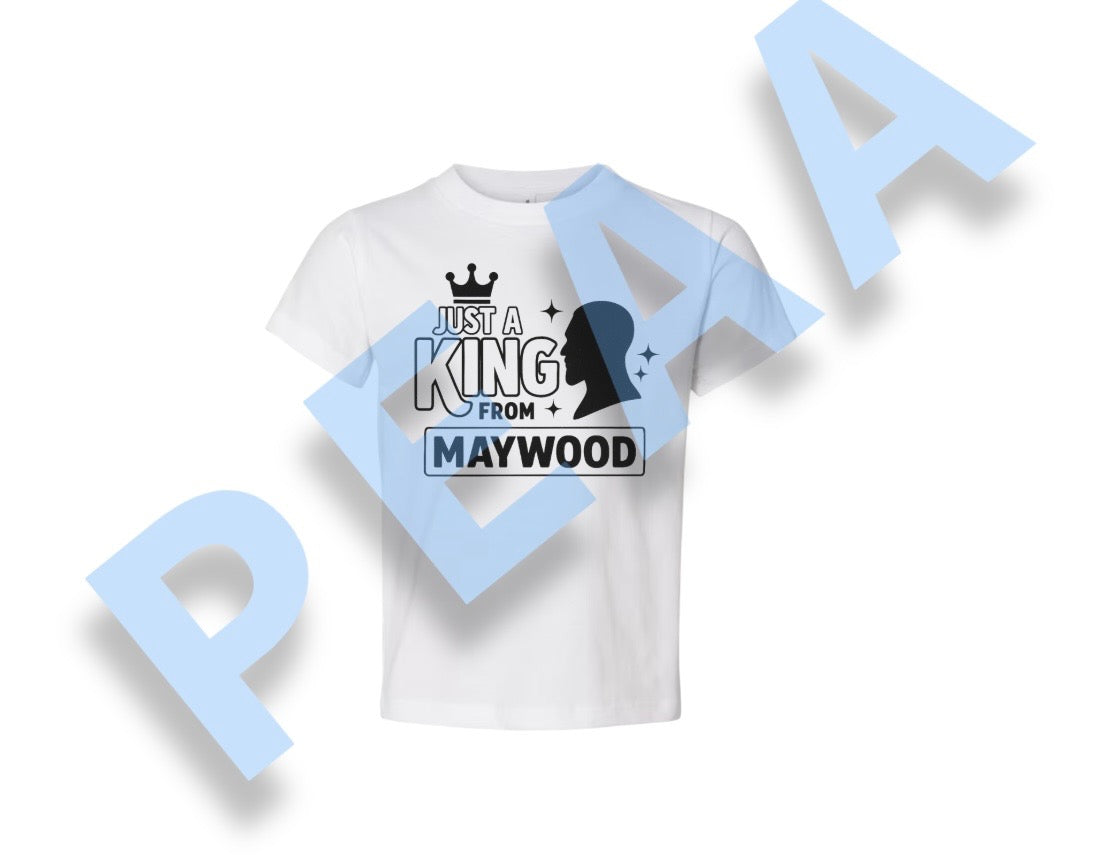 Just A King white shirt black logo