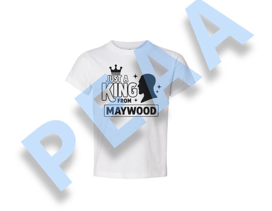 Just A King white shirt black logo